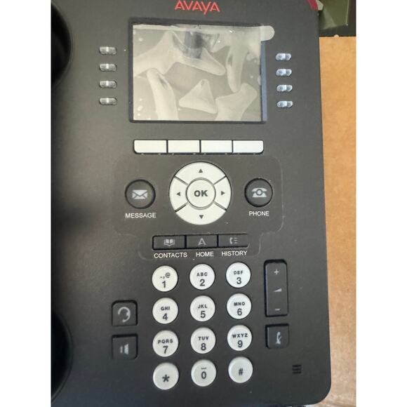 LOT of 5 Avaya 9611G 8-Line 24-Button VoIP Gigabit Display Desk Phone w/ Stands - Picture 8 of 8